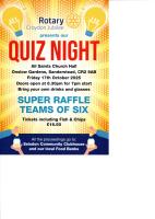 Quiz Night Flyer